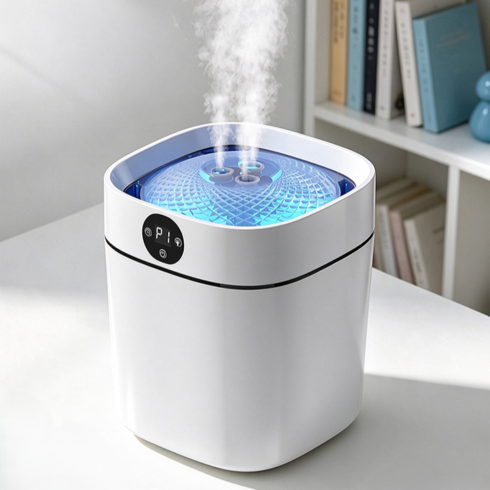 Fowod 초음파 가습기 4L 대용량 무소음 무드등 USB 가습기, 화이트, USZK-108