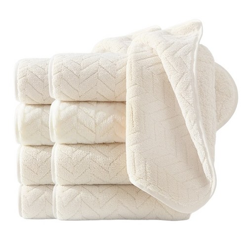 Ahomeone 호텔 수건 코랄플리스 고흡수력 세면타월 먼지없는수건 100g, 베이지, 10개