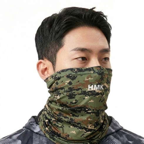 HMK 프리미엄 멀티 쿨 넥워머 마스크 자외선 차단 남여공용 스카프 12가지 색상, 1개, 13 밀리터리