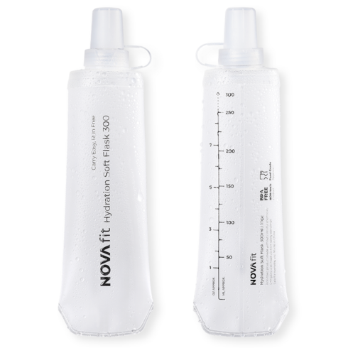 노바핏 소프트플라스크 러닝 등산 물통, 1개, 300ml, 화이트