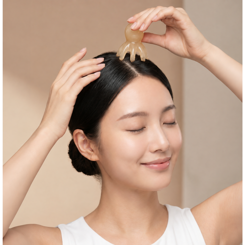 누미아 괄사 전신마사지 목어깨 지압기, 진베이지, 1개