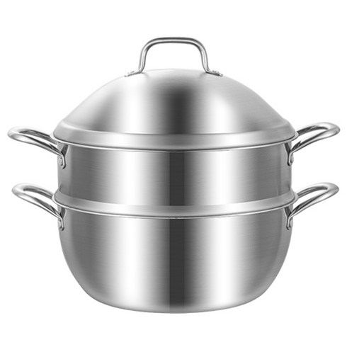 CookNest 통3중 대용량 찜기 인덕션 304 스텐 IH 곰솥, 2단, 1개, 32cm