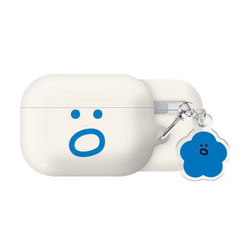 빅 와글와글 에어팟 프로 시리즈 하드 케이스+아크릴 키링 세트, 빅와글와글-블루, AirPods(4세대) / (5세대) 호환
