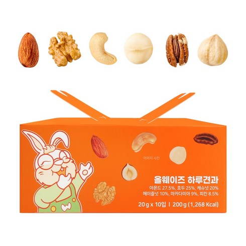 우고래빗 올웨이즈 하루견과, 20g, 10개