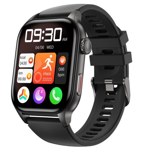 블루투스 스마트워치 Z8 통화가능 GPS 아웃도어 운동 헬스시계, GPS + 블루투스, 5.1cm, 블랙