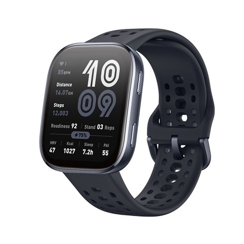어메이즈핏 Bip 6 스마트워치, 블랙, 46.3mm, GPS + 블루투스