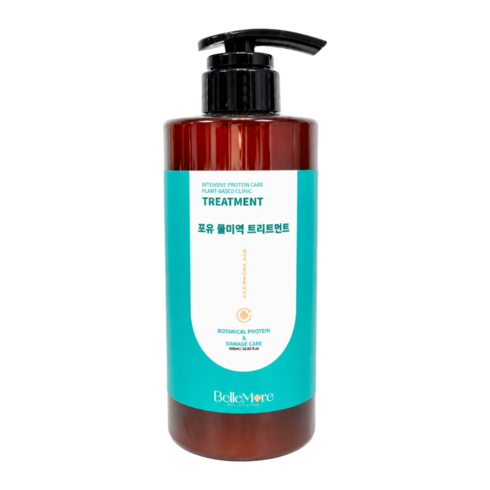 벨모어 단백질 헤어 트리트먼트 물미역 손상 염색모 집중케어 홈클리닉, 1개, 500ml