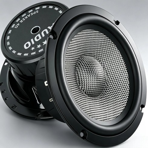 WdiYa 6.5인치-4옴 카본 파이버 중저음 자동차 스피커 HIFI 고출력 피크 800W-좌우 각 1개 총 1세트, 1박스, YS-625-088
