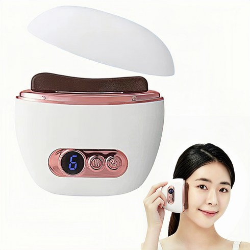 믹스알리 EMS 온열 갈바닉 괄사 마사지기 얼굴 목 바디 마사지기 홈케어 뷰티 디바이스, 01 화이트, G01