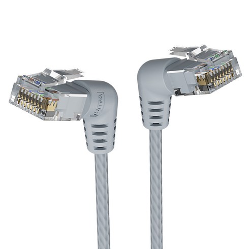 벤션 CAT6A UTP 360도 회전꺽임형 울트라슬림 초고속 기가 랜선 그레이 IBOH, 1m, 1개