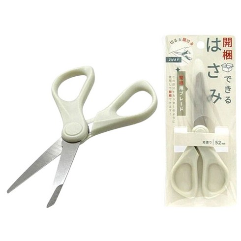 일반가위+택배박스커팅 언박싱 두가지활용 일본가위, 1개, 화이트