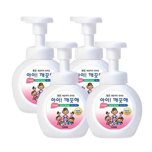 아이깨끗해 핸드워시 용기형 레몬향, 250ml, 4개