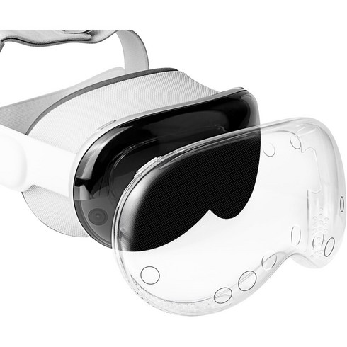 SOULWIT V2 TPU 보호 케이스 커버-호환 애플 비전 프로(Apple Vision Pro) VR 헤드셋 추적스캔에 영향을 주지 않는 내구성 뛰어난 슬림핏 화면 액세서리, 1개, Clear