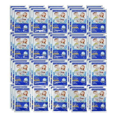키친9단 여름 휴대용 개별포장 붙이는 냉각 해열시트 쿨시트 냉각시트 아이스 쿨링 패치, 60개