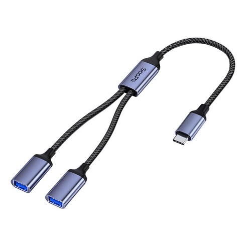 USB C타입 Y자형 연장 케이블 GD13, 0.5m, 1개