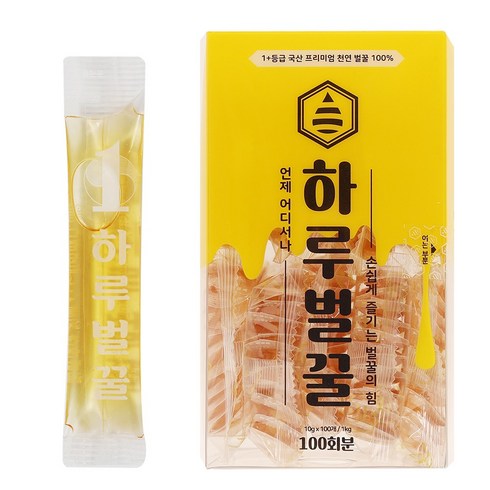 하루벌꿀 1+등급 아카시아꿀 100회분, 1kg, 1개