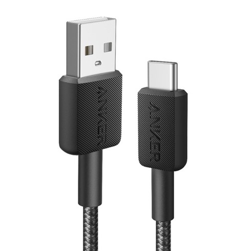 앤커 322 USB A타입-C타입 고속 충전케이블, 블랙, 1개