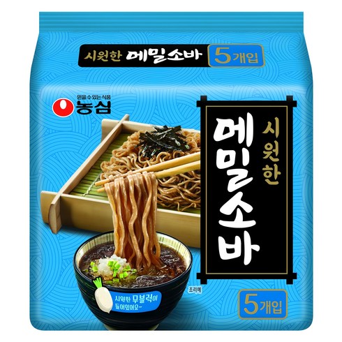 농심 메밀소바, 127g, 5개