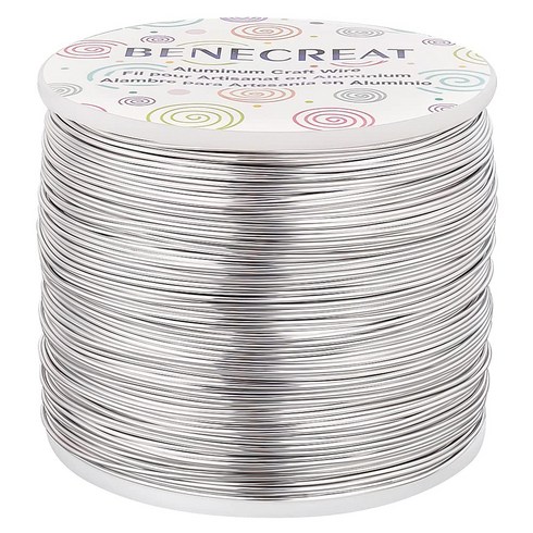 원형 알루미늄 공예 와이어 컬러 235000x0.8mm 손공예 제작 재료 주얼리 분재 공예품 DIY, 라이트 그레이, 1개