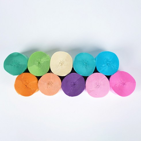 star starred 주름지 (crepe paper) 미니 [4.5cm(폭) X 25M(길이)], 22g  10컬러 믹스 세트(A 타입), 전체 시트, 10개
