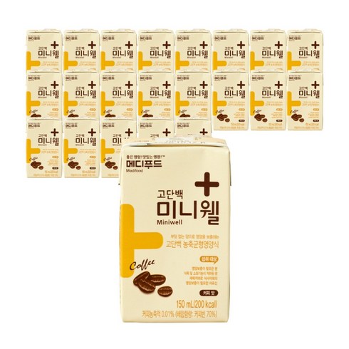 메디푸드 고단백 미니웰 커피맛 농축균형영양식, 24개, 150ml