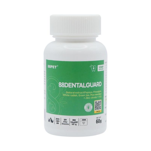 88펫 반려동물 88덴탈가드 건강보조제, 60g, 구강/치석관리+장건강, 1개