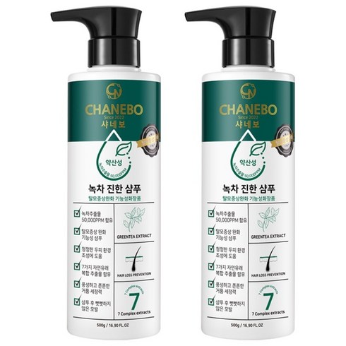 사춘기 청소년 샴푸 떡진머리 비듬 정수리냄새 지성두피 녹차샴푸 500ml, 500g, 2개