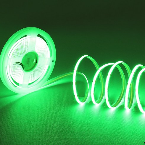 LED바 COB 플렉시블 DC 12V 스트립 면발광 줄조명 1롤 5M, 그린, 1개