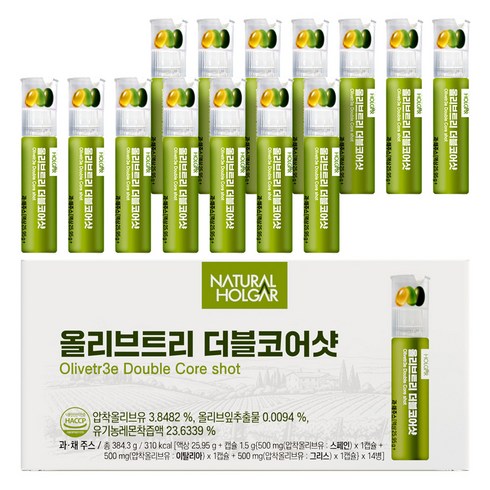 네츄럴올가 지중해 올리브오일 레몬 더블코어샷 트리 캡슐 올레샷, 1개, 14회분