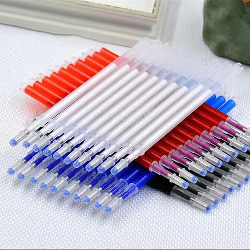 UNBAISER 열펜 고온 컬러펜슬 아이롱펜 재단용 자수펜 초크펜(100개입), 화이트, 얇은펜, 1개