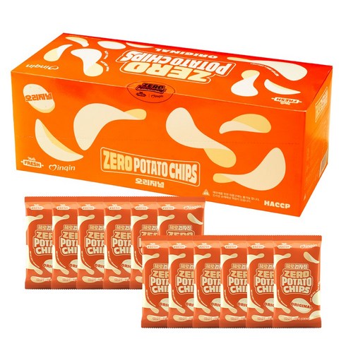 제로감자칩 35g 오리지널 양파맛 개별포장12봉 1박스, 420g