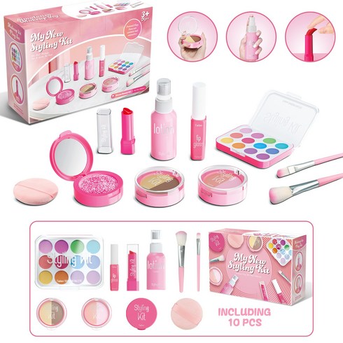 MASON 메이크업 키즈 화장놀이 장난감세트, 10피스, 핑크