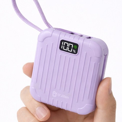 오지렌 고속충전 초경량 보조배터리 10000mAh, 퍼플