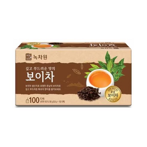 녹차원 보이차, 900mg, 100개입, 1개