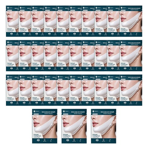 로로스키니 하이드로겔 턱 v 브이라인 리프팅 라인 팩1매 마스크 패치 1일1팩 팔자주름 넥 기타패치, 33개