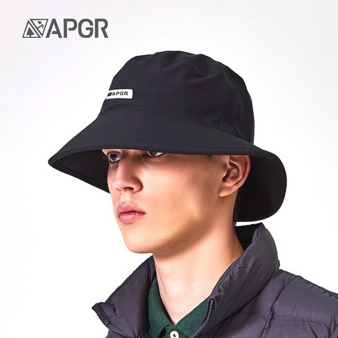 APGR 남성 골프모자 기능성 ATX-DRY 버킷햇 블랙 발수 모자 알파그램, 1개