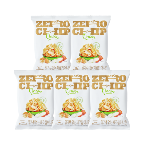 마이노멀 밀가루 없는 제로칩 어니언맛 저당 과자 100% 유기농 현미칩, 5개, 55g