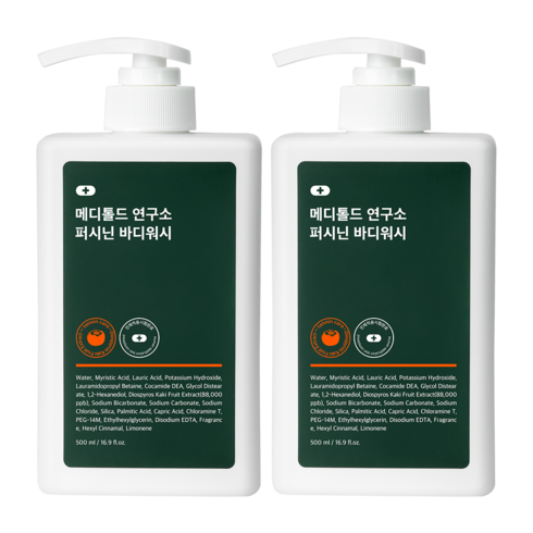 메디톨드 연구소 퍼시닌 단감 바디워시, 2개, 500ml
