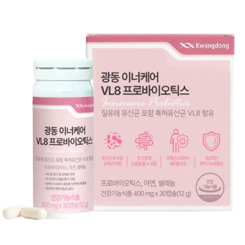 광동 질유산균 이너케어 정품 여성 특허 유산균, 1개, 30회분