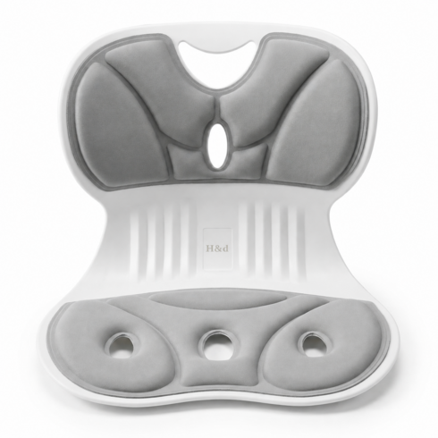 바른자세 등받이 허리보호 자세보정 좌식 의자 와이더, 그레이