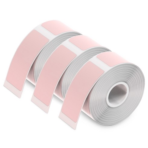 오지렌 블루투스 네임스티커 감열식 라벨프린터 스탬프 커팅 라벨기, 1개, WP9528/간격 라벨지 핑크