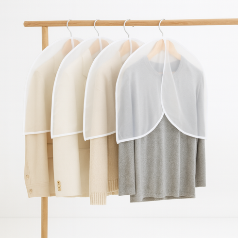 살림옥 먼지차단 투명보관 옷 커버, 1세트, 10개입