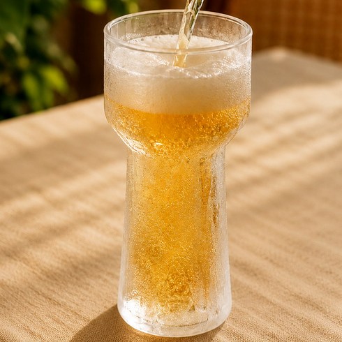 시원한 얼음 맥주잔 음료수 하이볼잔 예쁜 내열 유리컵, 1개