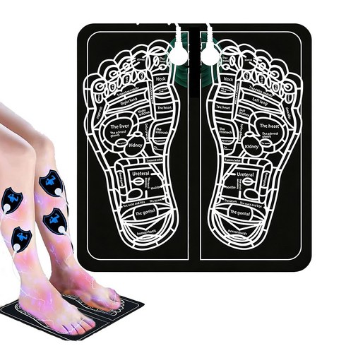 EMS 저주파 발마사지기 패치를 통한 통증 완화 간편 충전 타입 다부위 사용, 검정색, EMS-9-30