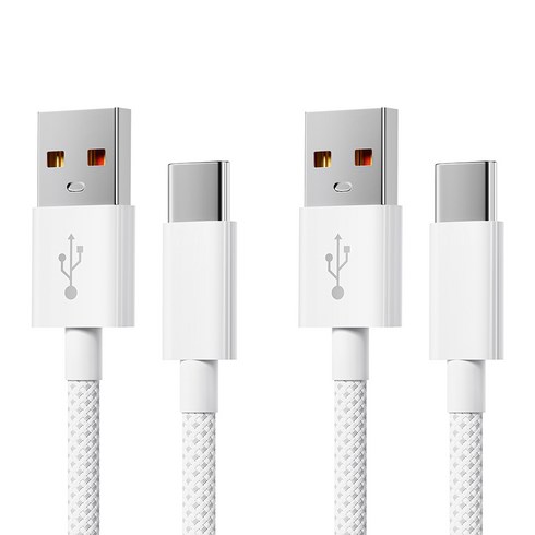 usb c타입 케이블 usb to c타입 초고속 충전케이블 차량용 고속 충전기 c타입 케이블 1m/1.5m/2m C타입 고속 충전기 케이블, 2개, 화이트, 2m