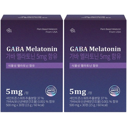 [약국정품] 케이제이랩 식물성 멜라토닌 5mg, 2개, 30정
