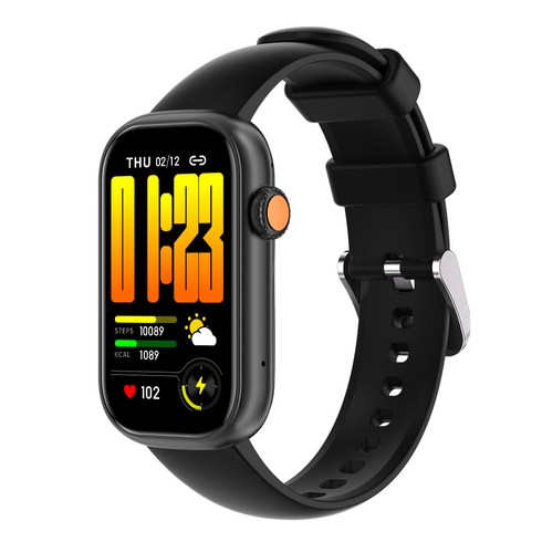 와피크 블루투스 스마트워치 한글판 X3, 블랙, 3.7cm, GPS + 블루투스