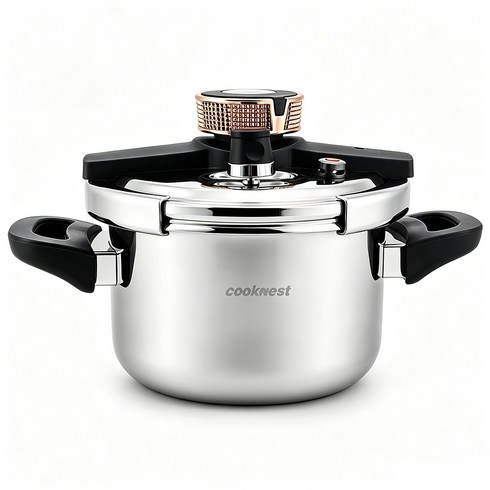 CookNest 통3중 스텐 IH 압력솥 인덕션 압력밥솥, 1개, 실버, 4L