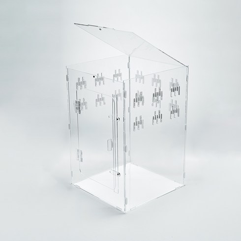 펫앤홈 게코 도마뱀 아크릴 사육장 30*30*45CM, 투명색, 1개