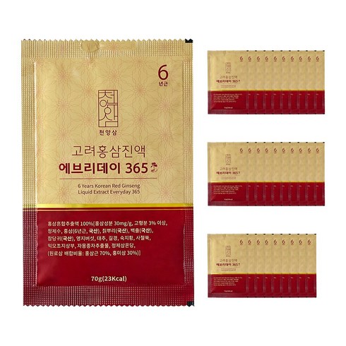 천양삼 6년근 고려홍삼진액 에브리데이 365 30포, 1개, 2.1kg